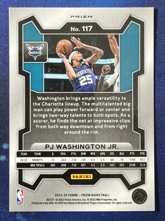 PJ Washington Jr. 2023-24 Panini Prizm Basketball Green Prizm #117 Hornets