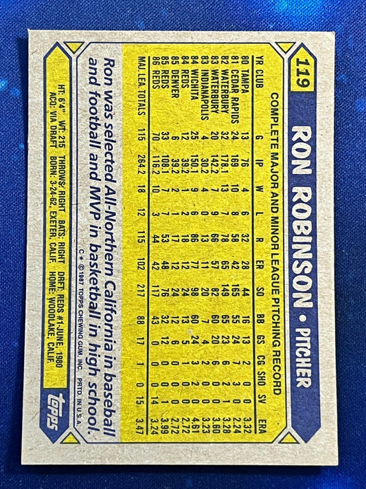 1987 Topps #119 Ron Robinson Cincinnati Reds