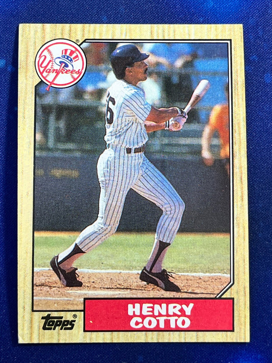 1987 Topps #174 Henry Cotto New York Yankees