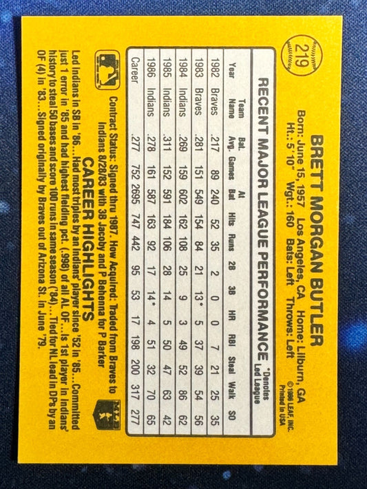 1987 Donruss #219 Brett Butler Cleveland Indians