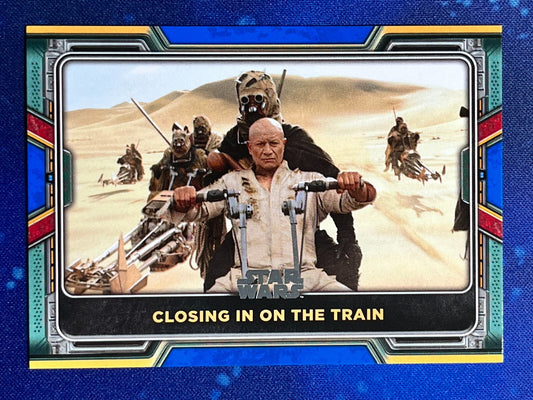2022 Star Wars: Book of Boba Fett Base Blue #33 Closing in on the Train