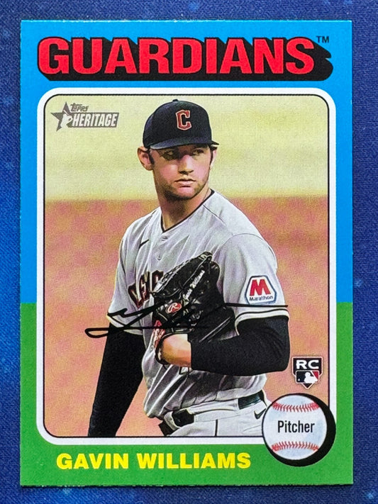 2024 Topps Heritage Rookie (RC) #489 Gavin Williams Cleveland Guardians