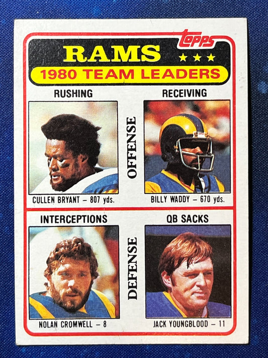 1981 Topps Football #39 Cullen Bryant/Billy Waddy/Nolan Cromwell/Jack Youngblood