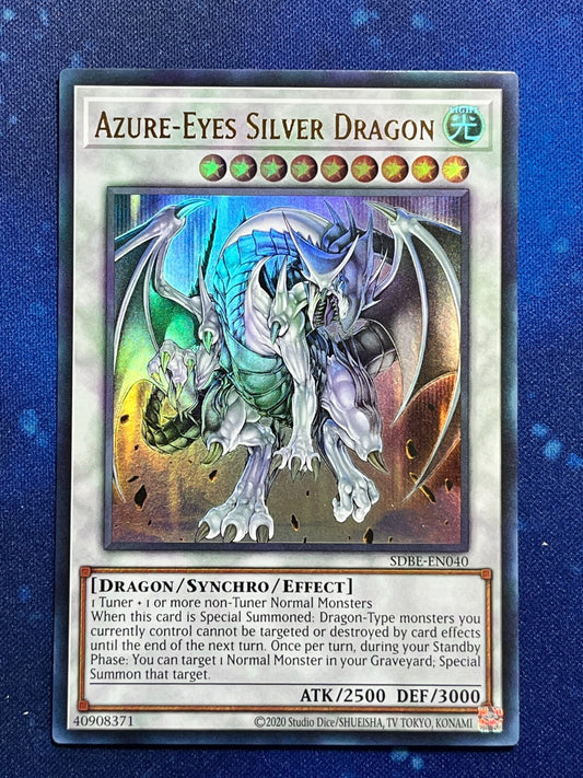 Yu-Gi-Oh! Azure-Eyes Silver Dragon Holo SDBE-EN040