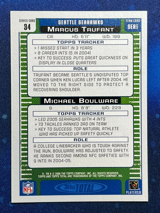 2006 Topps Total Football #34 Marcus Trufant/Michael Boulware Seattle Seahawks