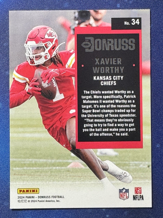 Xavier Worthy 2024 Donruss Retro '94 #34 Kansas City Chiefs