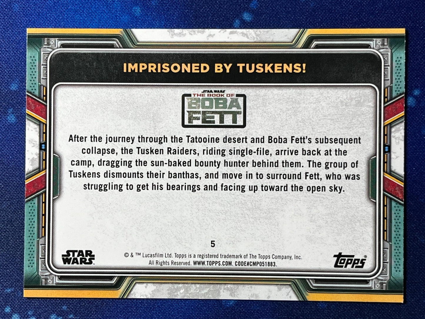 2022 Star Wars: Book of Boba Fett Base #5 Imprisoned by Tuskens!