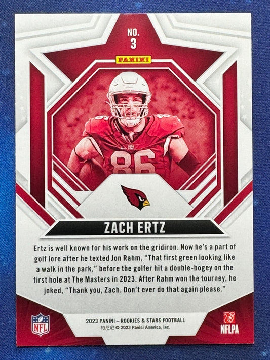 Zach Ertz 2023 Panini Rookies & Stars #3 Arizona Cardinals