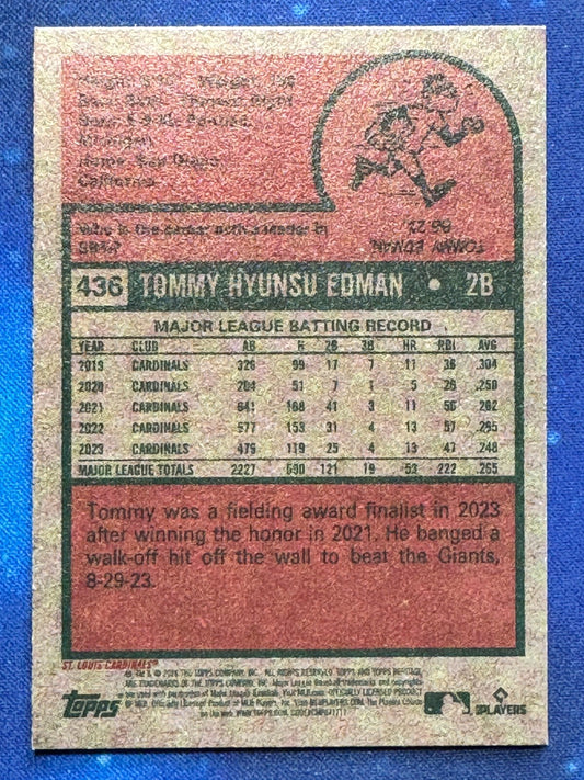 2024 Topps Heritage #436 Tommy Edman St. Louis Cardinals