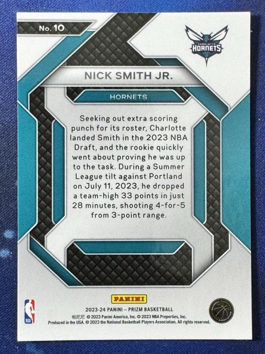 Nick Smith Jr. 2023-24 Panini Prizm Basketball Emergent #10 Charlotte Hornets