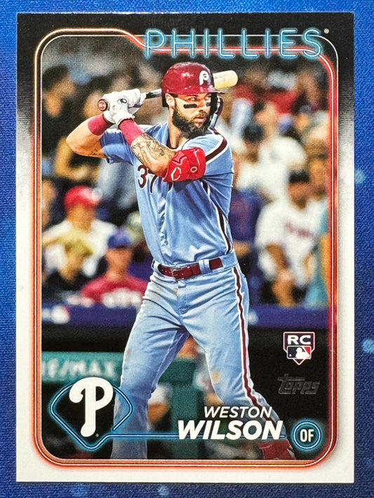 Weston Wilson 2024 Topps Series 2 #658 Rookie (RC) Philadelphia Phillies