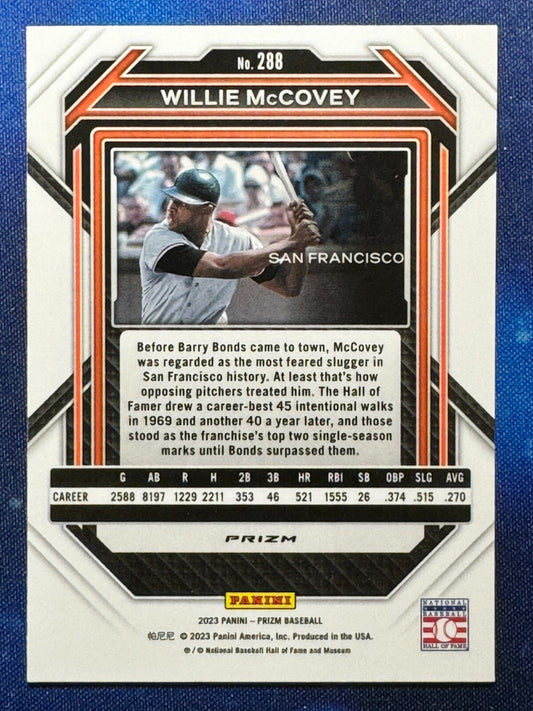 Willie McCovey 2023 Panini Prizm Blue Ice Prizm #288 San Francisco Giants