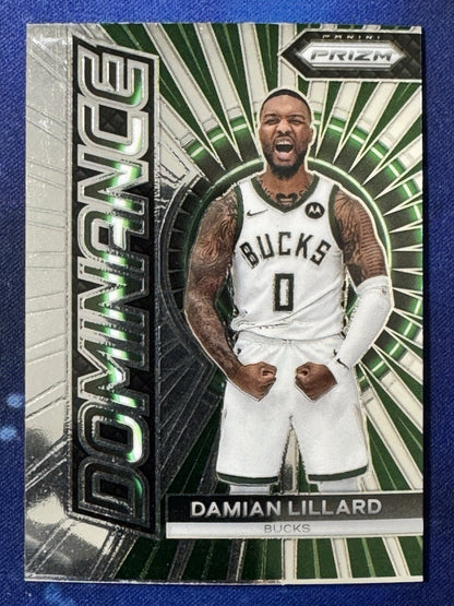 Damian Lillard 2023-24 Panini Prizm Basketball Emergent #4 Milwaukee Bucks