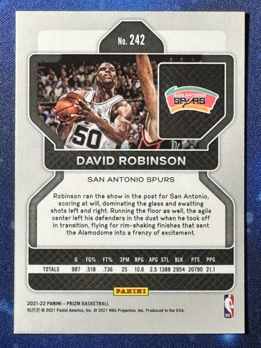 David Robinson 2021-22 Panini Prizm #242 San Antonio Spurs