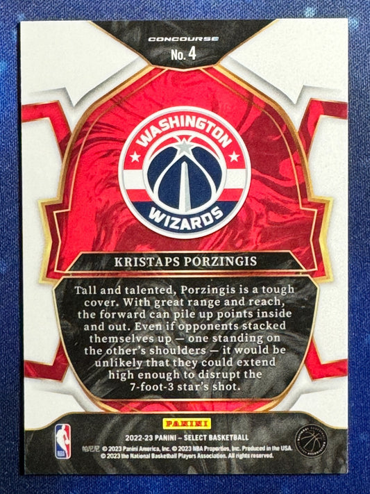 2022-23 Select Basketball #4 Kristaps Porzingis Washington Wizards