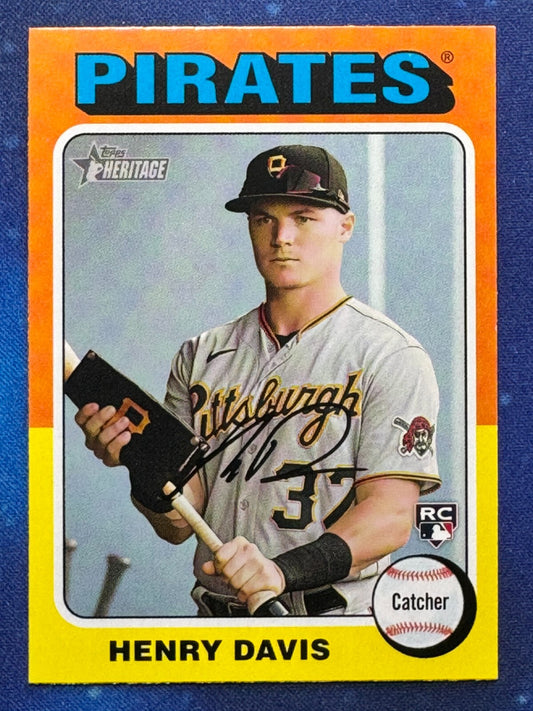 2024 Topps Heritage Rookie (RC) #415 Henry Davis Pittsburgh Pirates