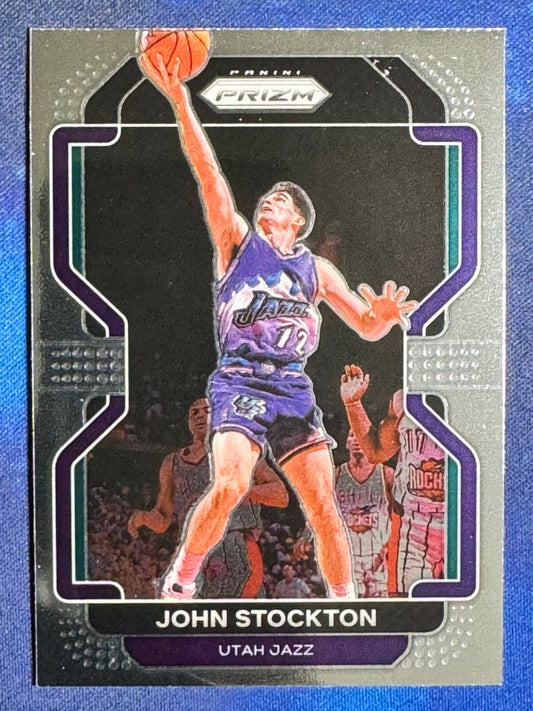 John Stockton 2021-22 Panini Prizm #267 Utah Jazz