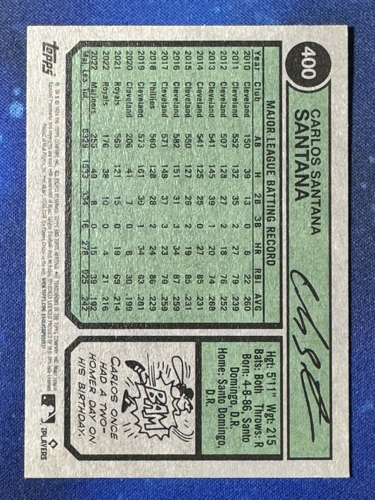 Carlos Santana 2023 Topps Heritage #400 Pittsburgh Pirates
