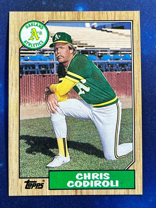 1987 Topps #217 Chris Codiroli Oakland Athletics