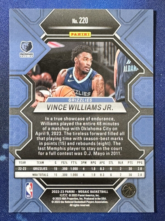 Vince Williams Jr. 2022-23 Panini Mosaic Basketball Rookie #220 Grizzlies
