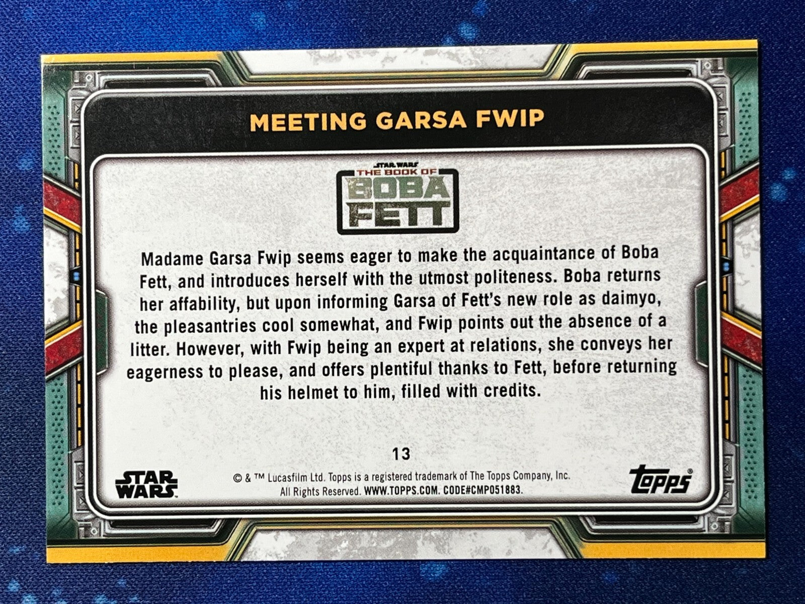 2022 Star Wars: Book of Boba Fett Base #13 Meeting Garsa Fwip