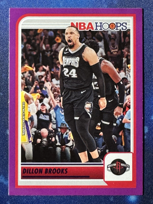 Dillon Brooks 2023-24 Panini NBA Hoops Purple #187 Houston Rockets