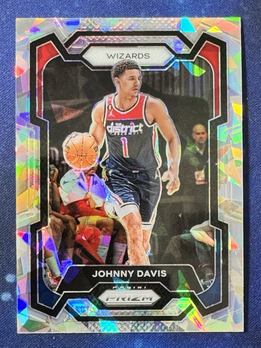 Johnny Davis 2023-24 Panini Prizm Basketball Ice Prizm #38 Washington Wizards