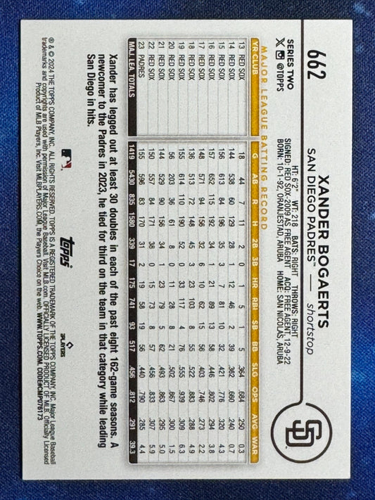 Xander Bogaerts 2024 Topps Series 2 #662 San Diego Padres