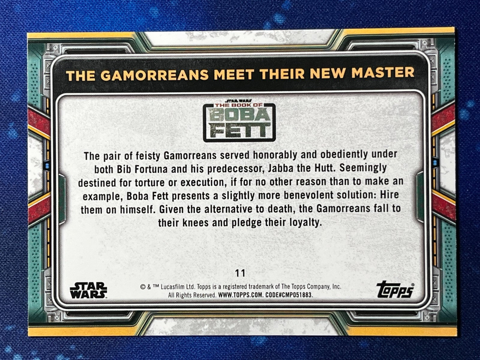2022 Star Wars: Book of Boba Fett Base #11 The Gamorreans Meet Their New Master