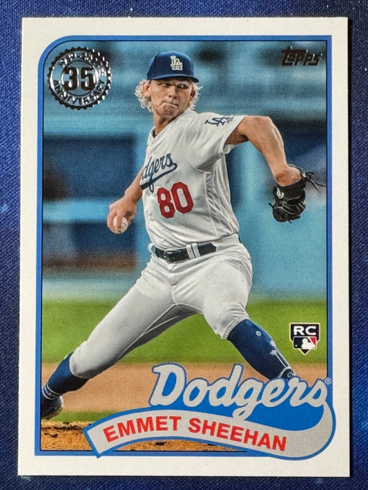 Emmet Sheehan 2024 Topps Baseball #89B-77 ‘89 Topps Los Angeles Dodgers