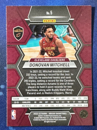 Donovan Mitchell 2022-23 Panini Mosaic Basketball #5 Cleveland Cavaliers