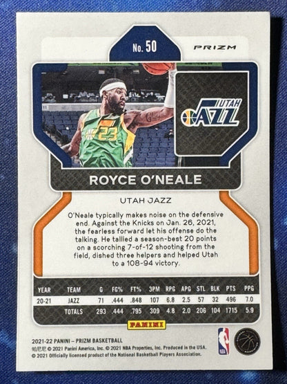 Royce O'Neale 2021-22 Panini Prizm Silver Prizm #50 Utah Jazz