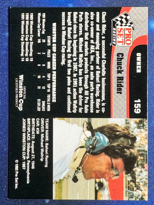 Chuck Rider 1992 Pro Set #159 