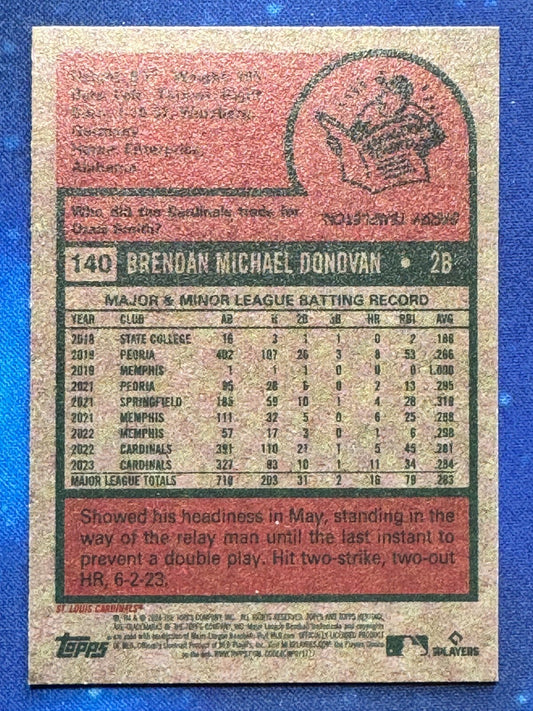 2024 Topps Heritage #140 Brendan Donovan St. Louis Cardinals