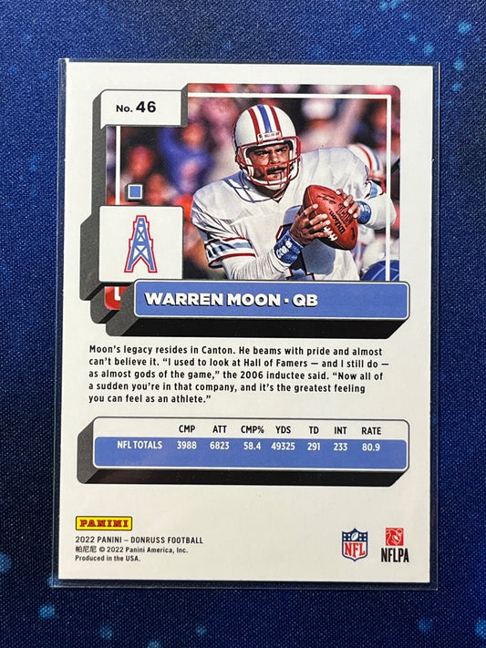 Warren Moon 2022 Donruss Press Proof Blue #46 Houston Oilers FREE SHIPPING