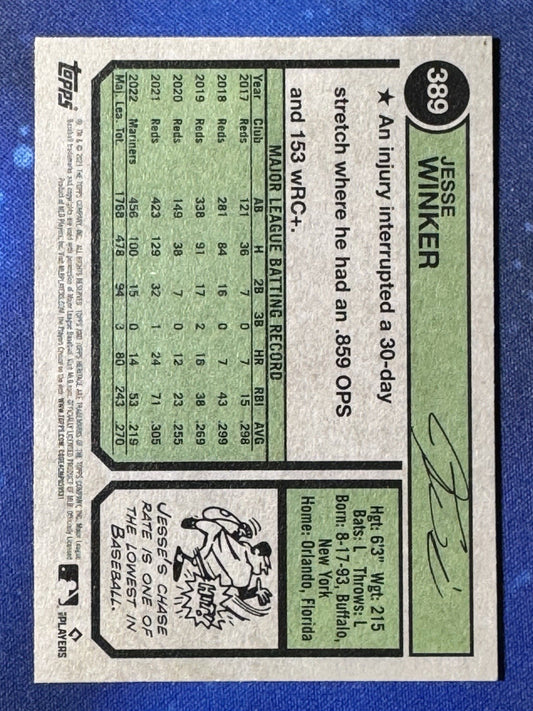 Jesse Winker 2023 Topps Heritage #389 Milwaukee Brewers