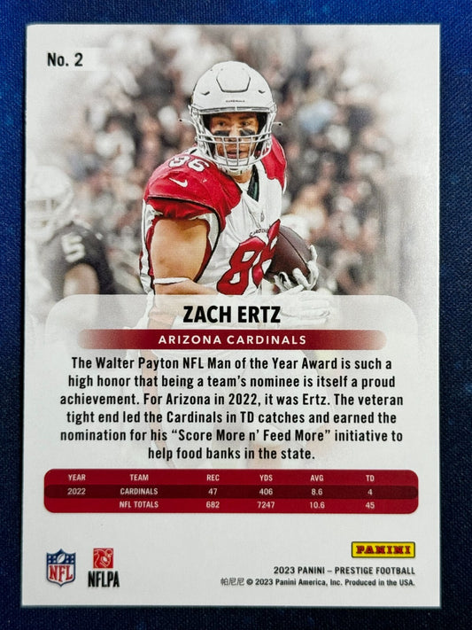 Zach Ertz 2023 Panini Prestige #2 Arizona Cardinals
