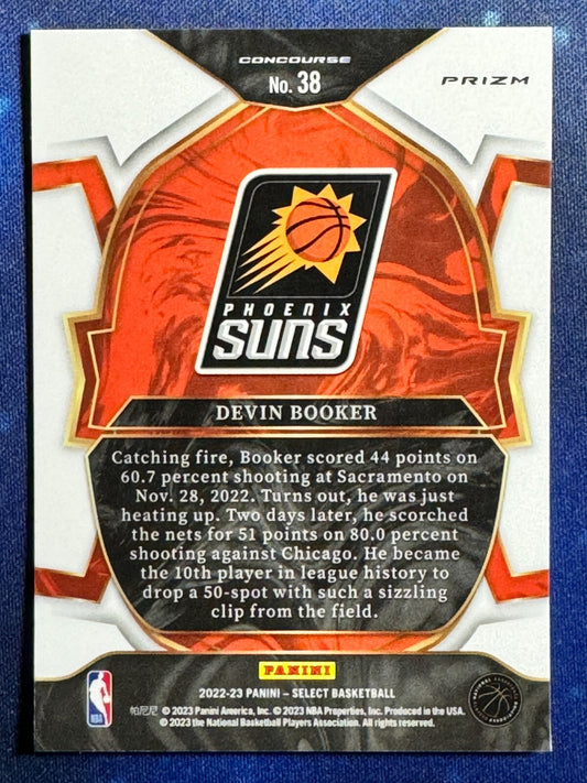2022-23 Select Basketball Blue Prizm #38 Devin Booker Phoenix Suns