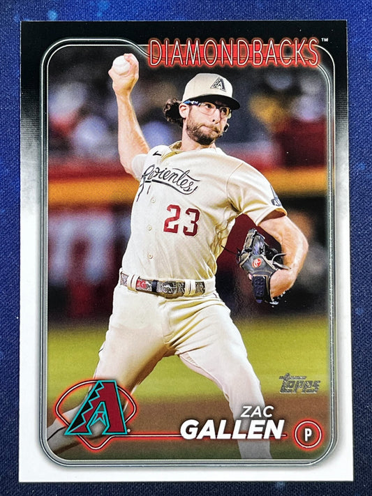Zac Gallen 2024 Topps Baseball #110 Arizona Diamondbacks