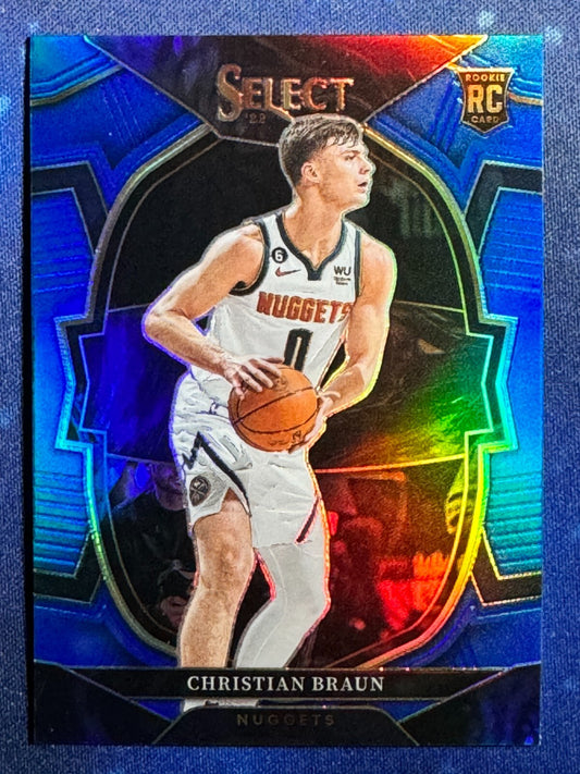 2022-23 Select Basketball Blue Prizm Rookie (RC) #85 Christian Braun