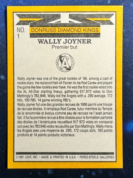 1987 Donruss Diamond Kings #1 Wally Joyner California Angels
