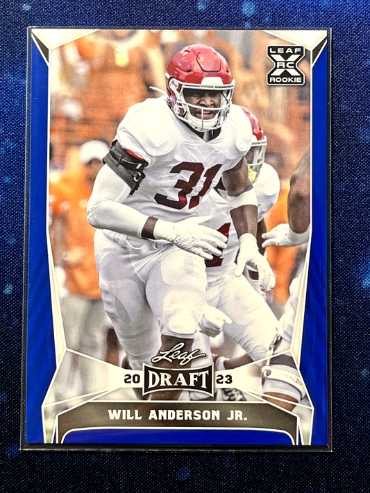 Will Anderson Jr. 2023 Leaf Draft Football Blue #73 Rookie Card (XRC)