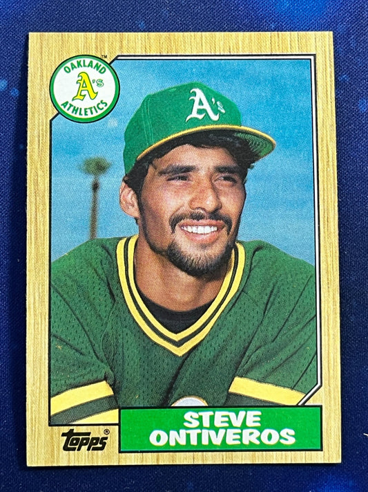 1987 Topps #161 Steve Ontiveros Oakland Athletics