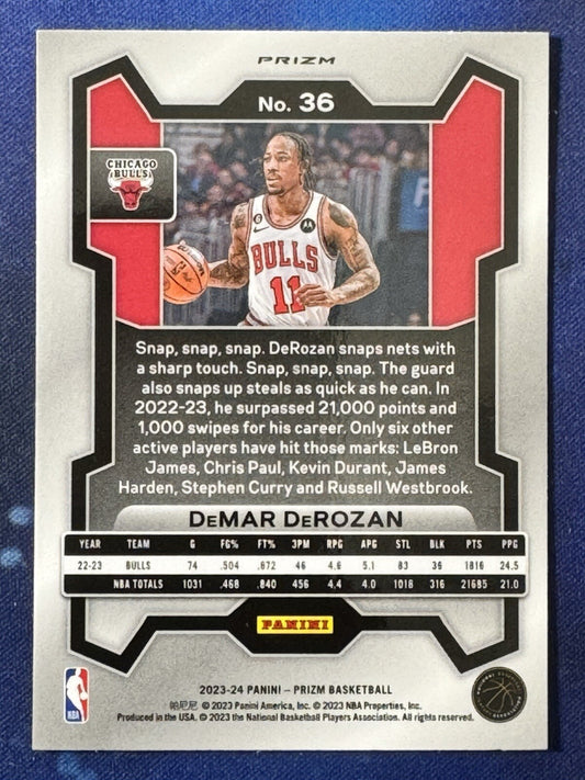 DeMar DeRozan 2023-24 Panini Prizm Basketball Ice Prizm #36 Chicago Bulls