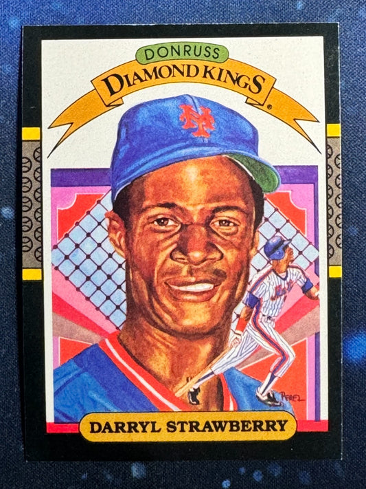 1987 Donruss Diamond Kings #4 Darryl Strawberry New York Mets