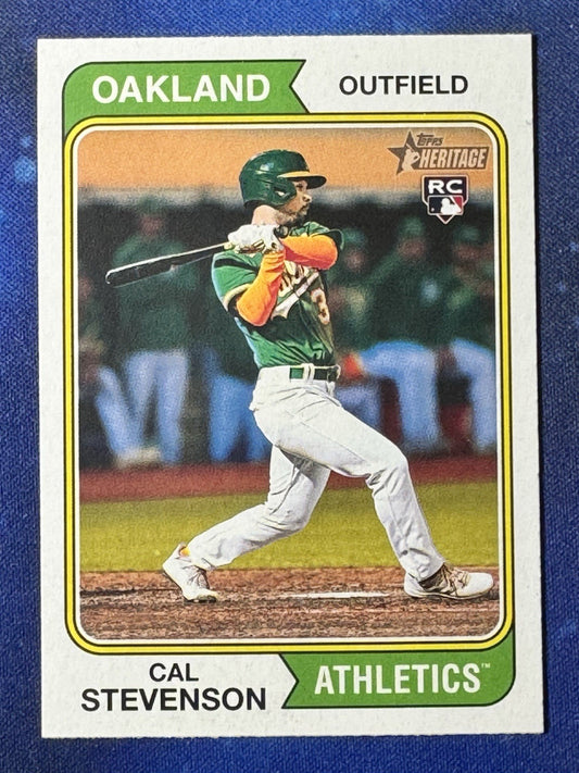 Cal Stevenson 2023 Topps Heritage Rookie #176 Oakland Athletics