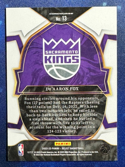 2022-23 Select Basketball #13 De'Aaron Fox Sacramento Kings