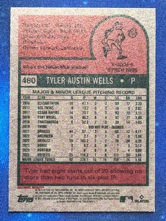 2024 Topps Heritage #480 Tyler Wells Baltimore Orioles