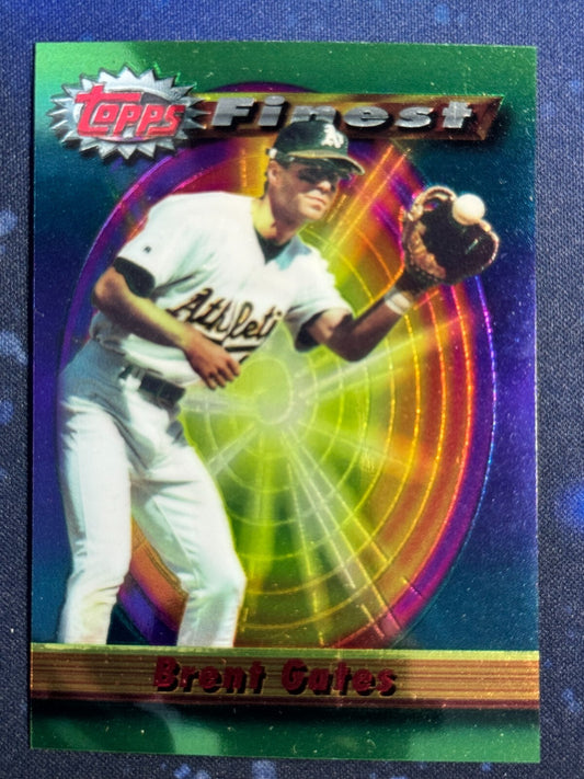 1994 Topps Finest #7 Brent Gates Oakland Athletics
