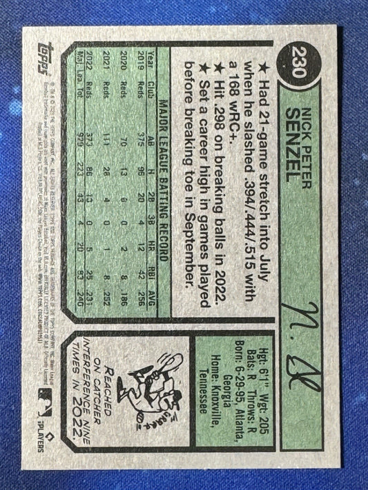Nick Senzel 2023 Topps Heritage #230 Cincinnati Reds